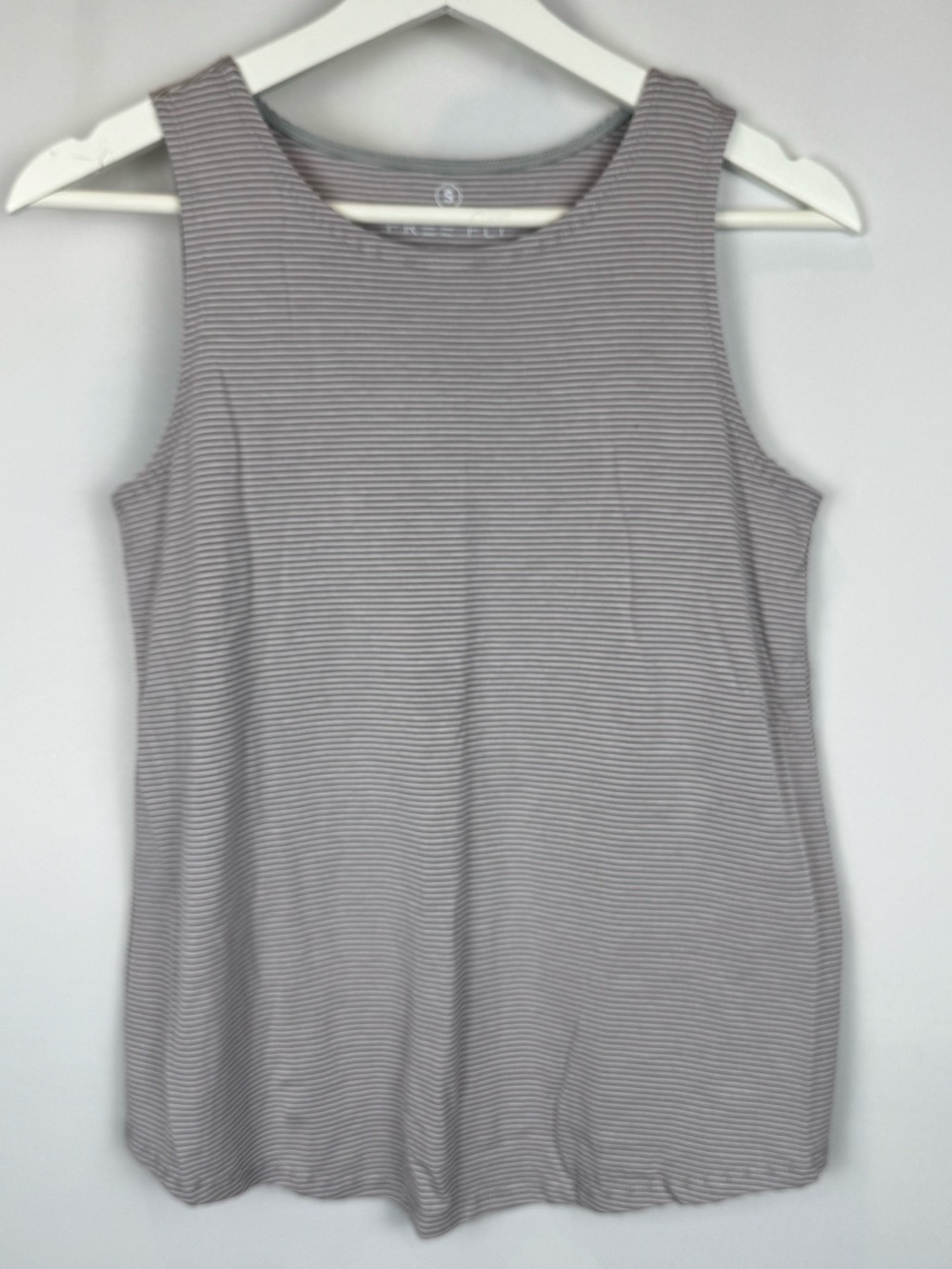 Free Fly Highline Tank Top Bamboo Blend Relaxed Fit Grey Stripes Small Gorpcore